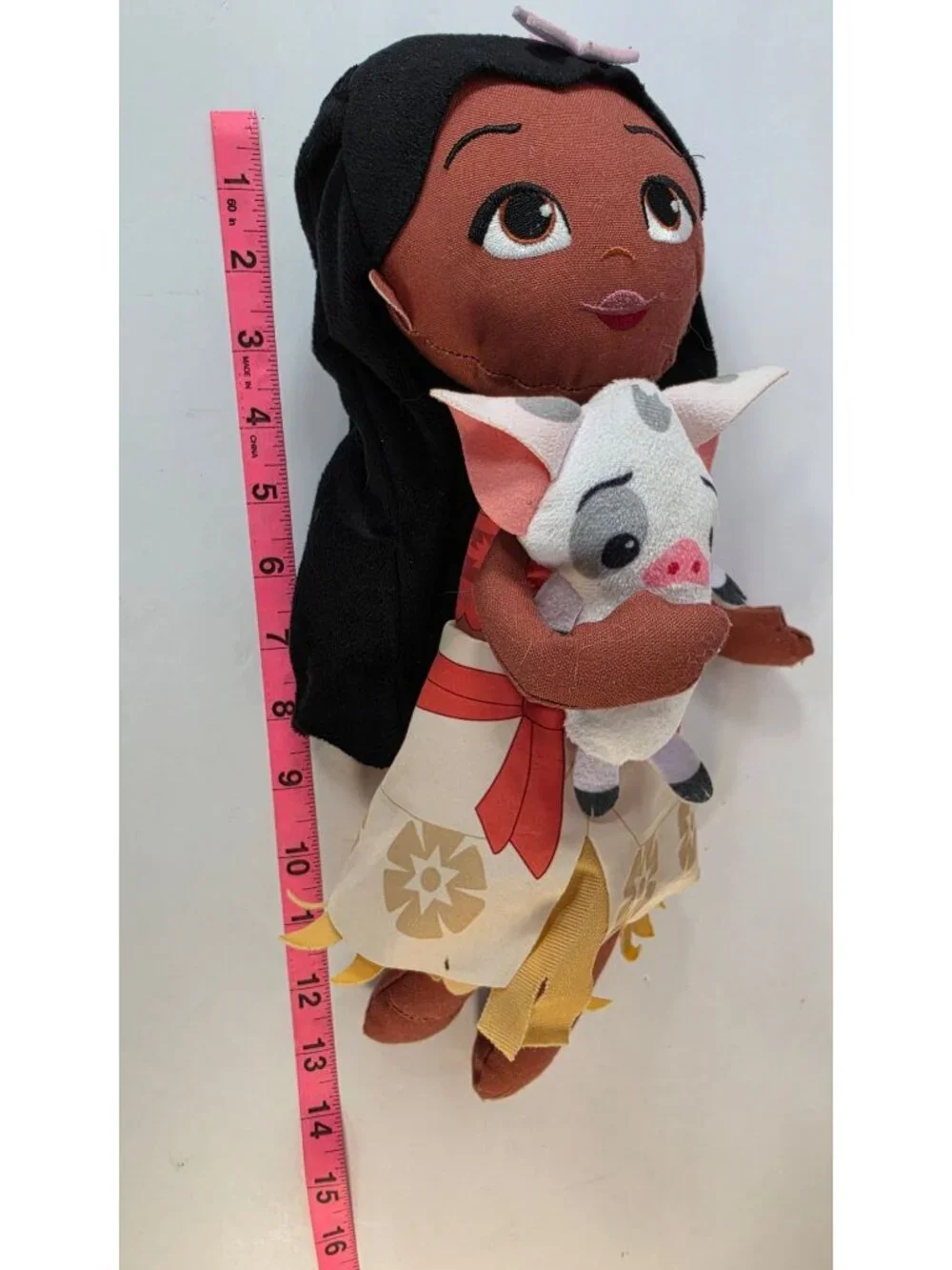 DISNEY PRINCESS MOANA PLUSH DOLL WITH PUA PIG LIL FRIENDS 14